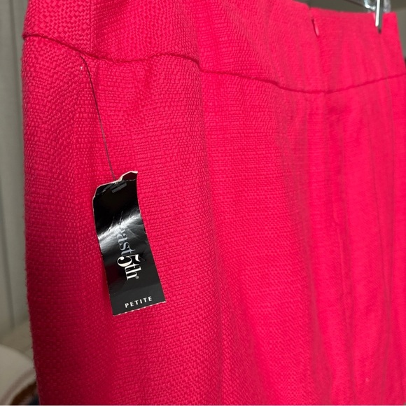 East Fifth JCP Mini Skirt Hot Pink Lined Textured Zippers NWT Size 16P - Picture 6 of 12
